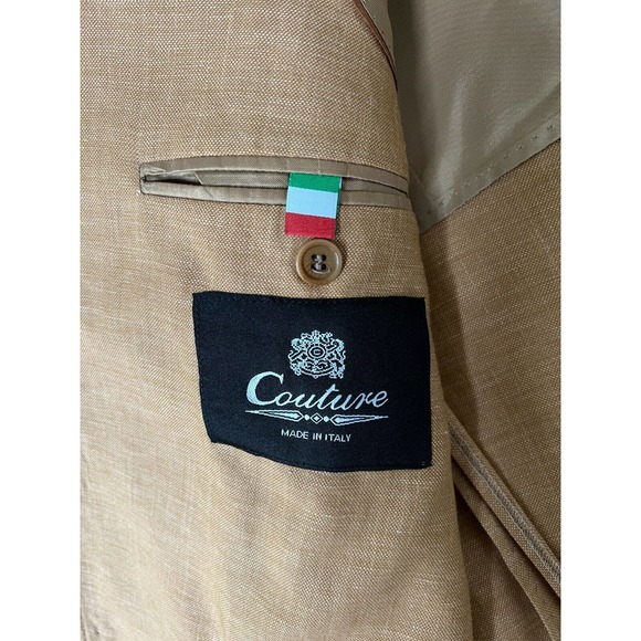 LANIFICIO GALTES Mens Blazer 3 Button Classic Linen Jacket Italy Size 42 - Picture 4 of 5